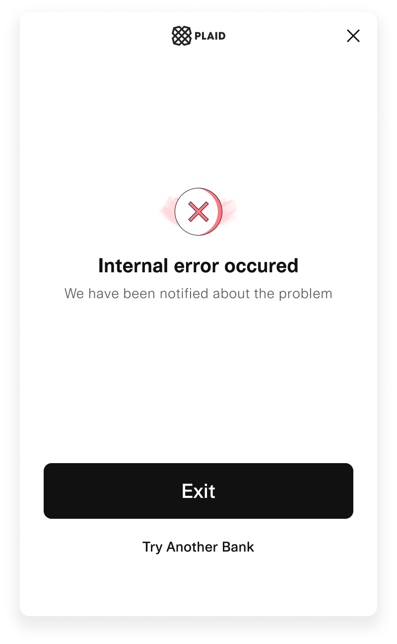 Internal error occurred consumer help center